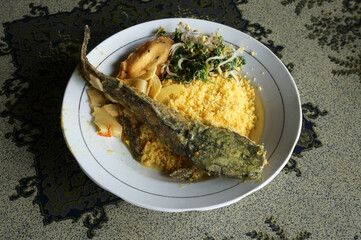 Corn rice is a typical Indonesian food made from corn as the basic ingredient. The corn used  is old corn                 