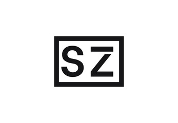 SZ letter logo design