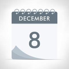 December 8 - Calendar Icon