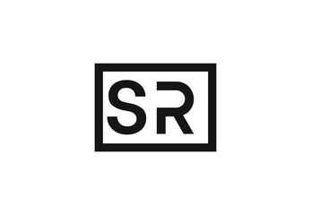 SR letter logo design