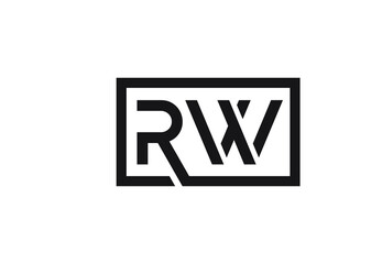 RW letter logo design