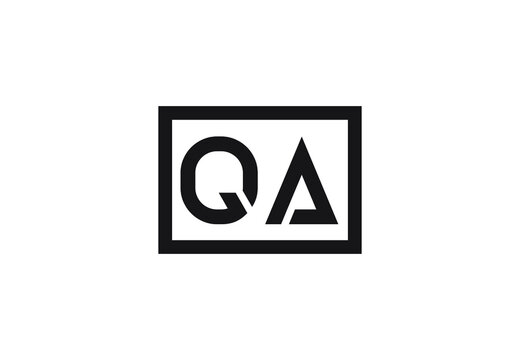 QA letter logo design