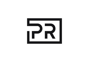 PR letter logo design
