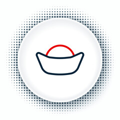 Line Sushi icon isolated on white background. Traditional Japanese food. Colorful outline concept. Vector