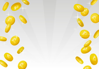 賑やかなポイント・コインのイメージイラスト素材(ベクター)