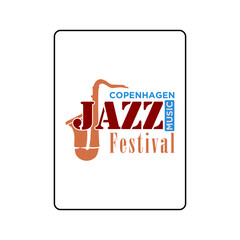 Simple logo design about jazz music festival suitable for banner or billboard or also background for concert stage