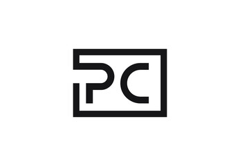PC letter logo design
