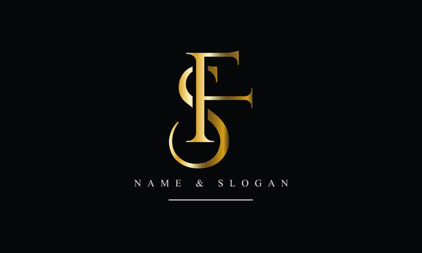 SF, FS, S, F abstract letters logo monogram