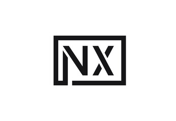 NX letter logo design