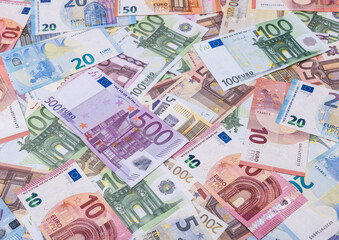 euro banknotes background