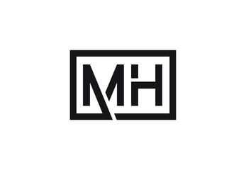 MH letter logo design