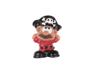 toy funny pirate isolated on white background