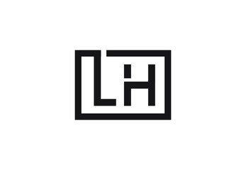 LH letter logo design