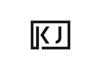 KJ letter logo design
