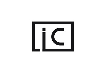 Obraz premium IC letter logo design
