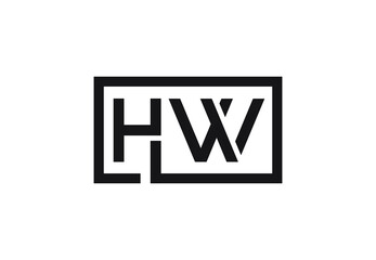 HW letter logo design