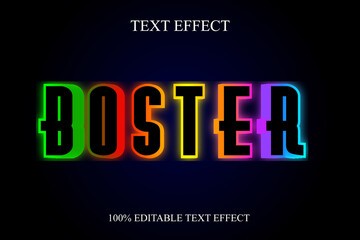 Rainbow Light Editable Text Effect rainbow color