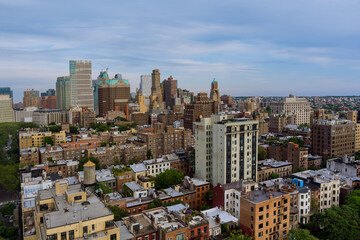 Fototapeta na wymiar Aerial view from skyline with skyscrapers in Brooklyn downtown New York