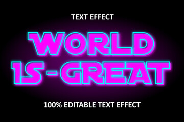 Neon Light Editable Text Effect Neon