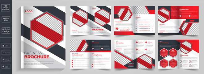 Minimal And geometric Brochure Design, brochure, flyer, magazine, catalog or company report, Lookbook Design, Creative Business Brochure design, Modern 8 page Annual report brochure design
