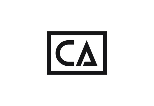 CA letter logo design