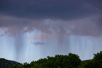 A rain seen from a distance