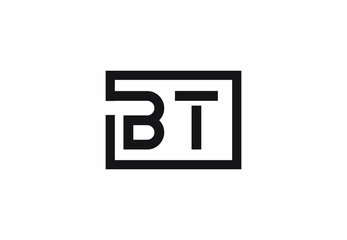 BT letter logo design
