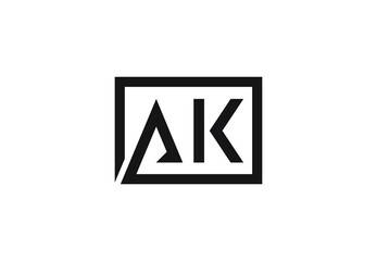 AK letter logo design