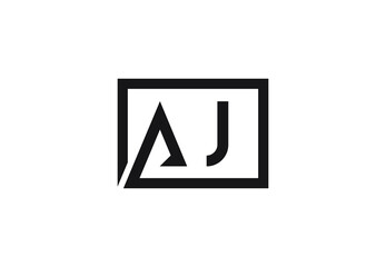 AJ letter logo design