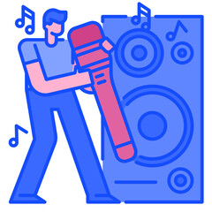 Obraz premium singing icon