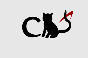 Vector stock of cat symbol and text that says cat