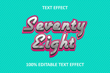 Editable Text Effect silver pink