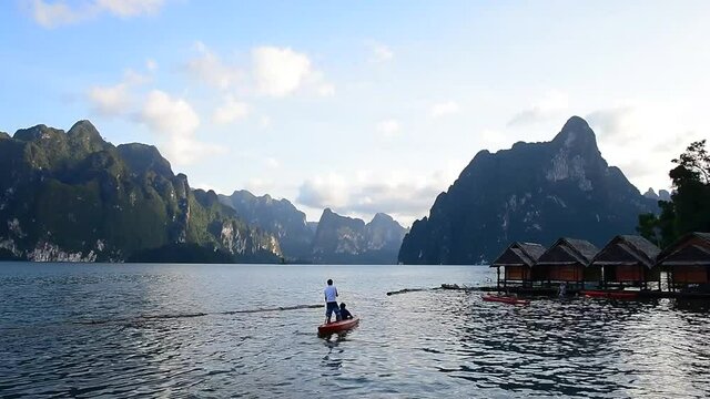 kayaking on the lake