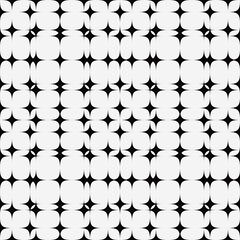 Black four ray shapes wallpaper. Vector. © Crashik