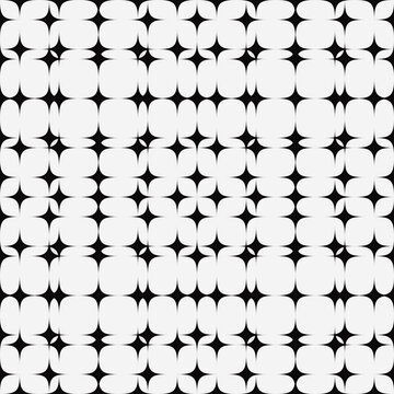 Black four ray shapes wallpaper. Vector.