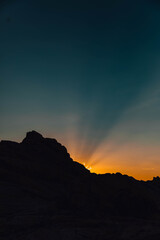 Golden Hour Sunset in Valley of Fire State Park near Las Vegas