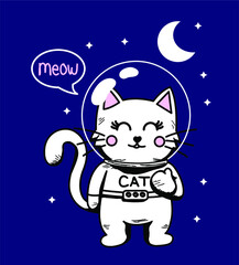 GATO ASTRONAUTA EN LA LUNA © D GRAPHIC