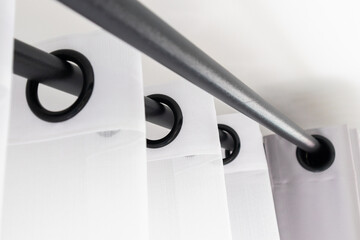 Curtain window interior decoration in living room