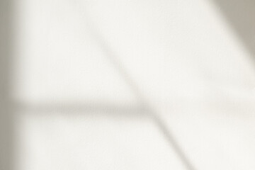 Window shadow drop on white wall background