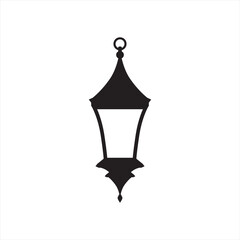 Vector isolated illustration of english hanging lantern silhouette