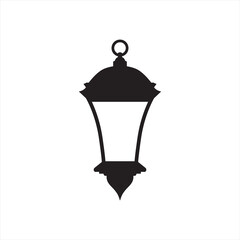 Vector isolated illustration of english hanging lantern silhouette © Murhena