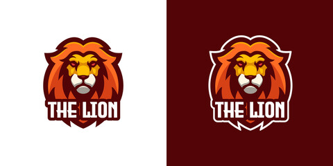 Wild Lion Mascot Character Logo Template