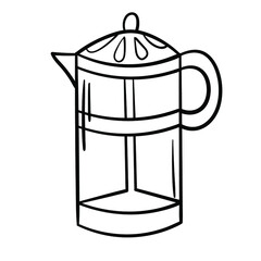 French press bw