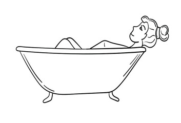 girl in the bathroom bw