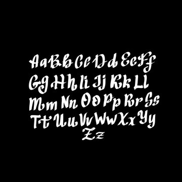 Elegant Blackletter Gothic Alphabet Font. vector illustration