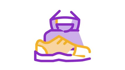 Shoes Shoplifter Human Icon Animation. color Shoes Shoplifter Human animated icon on white background