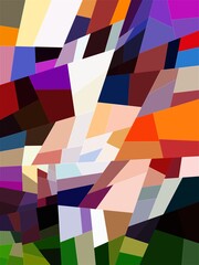Abstract Colorful Geometrical Artwork Poster,Abstract Graphical Painting Art Background Texture,Modern Conceptual Art