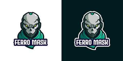 Masked Armor Mascot Character Logo Template
