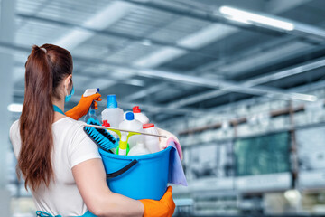 Cleaning service in industrial premises.