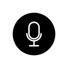 Microphone icon with rounded style